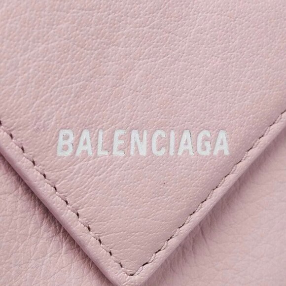 Balenciaga Light Pink Leather Papier Mini Wallet - Picture 5 of 11